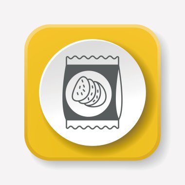 tatlı kurabiye simge vektör çizim