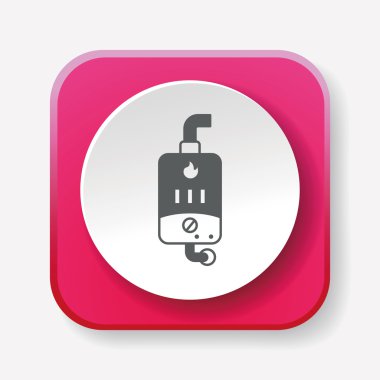 Su ısıtıcı simge vektör çizim