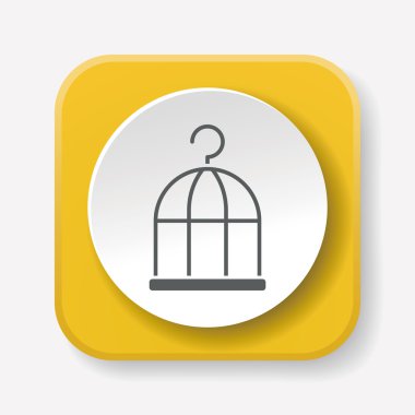 kuş kafesi ikon vektör illüstrasyonu