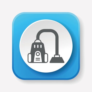 Elektrik süpürgesi ikon vektör illüstrasyonu