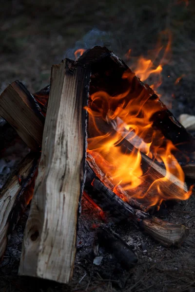 Incendie dans la cheminée — Photo