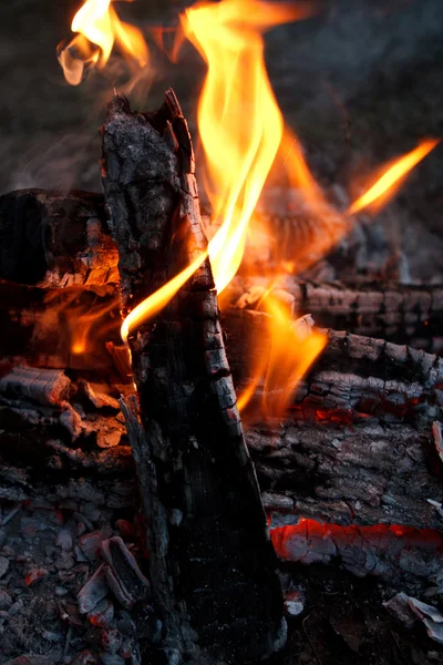 Fire in fireplace — Stock Photo, Image