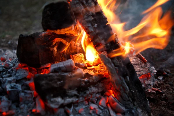 Incendie dans la cheminée — Photo