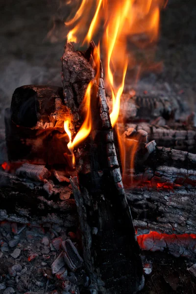 Incendie dans la cheminée — Photo