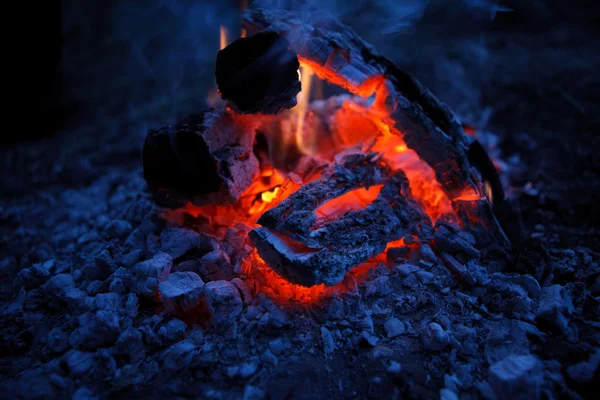 Fuego en la chimenea — Foto de Stock