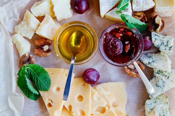 cheese on plate snack