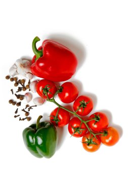 Biber, domates ve sarımsak
