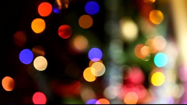 Weihnachtsbeleuchtung bokeh — Stockvideo