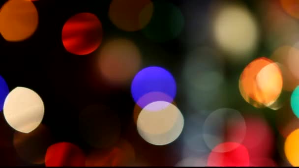 Christmas lights bokeh — Stockvideo