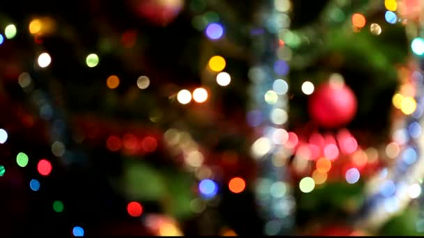 Christmas lights bokeh — Stock Video