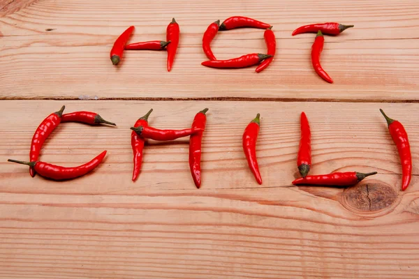 Hot chili text — Stock Photo, Image