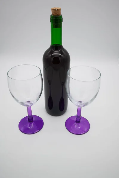 Vinho Dois Copos — Fotografia de Stock