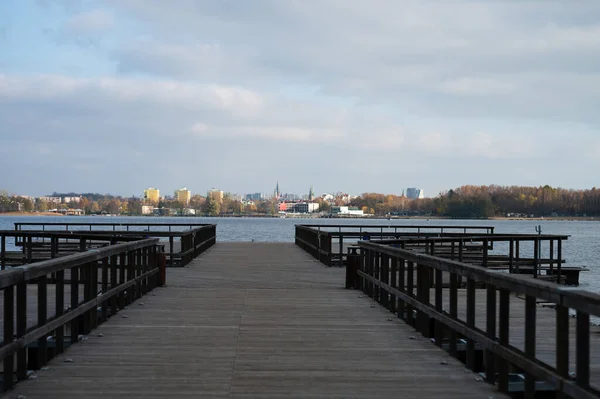 Polonia Olsztyn Noviembre 2020 Paseo Por Lago Ukiel Olsztyn — Foto de Stock
