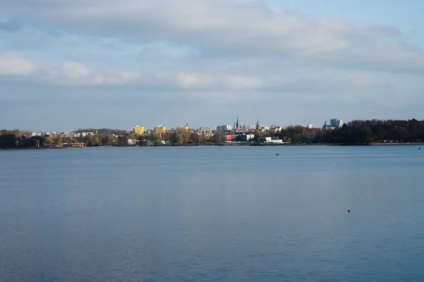 Polonia Olsztyn Noviembre 2020 Paseo Por Lago Ukiel Olsztyn — Foto de Stock