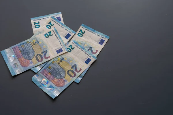 Papier Eurogeld Van Verschillende Denominaties — Stockfoto