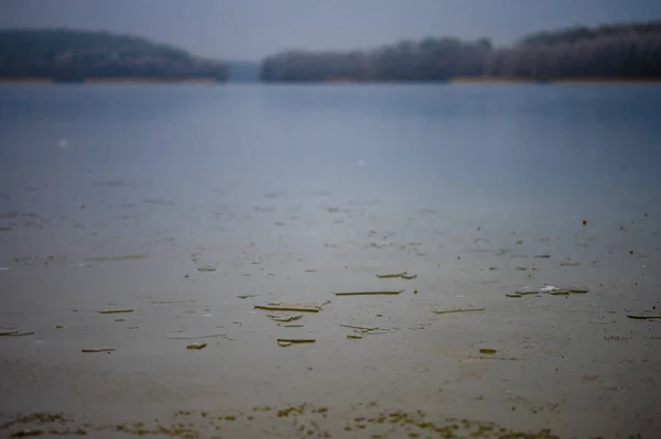 Inverno Lago Ukiel Olsztyn — Fotografia de Stock