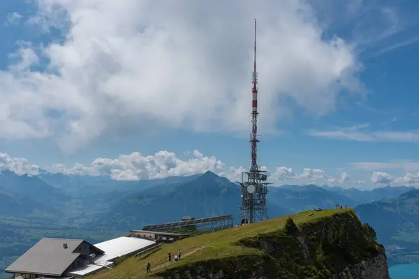 Niederhorn Suisse Août 2019 Vue Sur Les Montagnes Autres Sommets — Photo