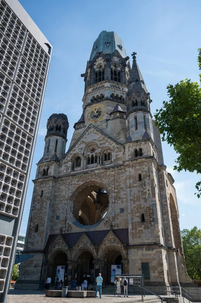 Βερολίνο Γερμανία Αυγούστου 2021 Θέα Της Εκκλησίας Kaiser Wilhelm Memorial — Φωτογραφία Αρχείου