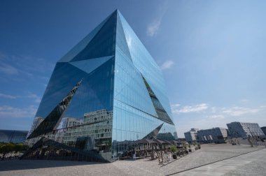 Berlin, Almanya - 12 Ağustos 2021 - Berlin Merkez İstasyonu 'nun manzarası