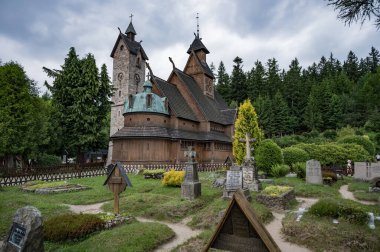 Karpacz, Polonya 'daki Wang Kilisesi 3 Temmuz 2025, Karpacz' daki Wang Kilisesi 'ni ziyaret ediyor..