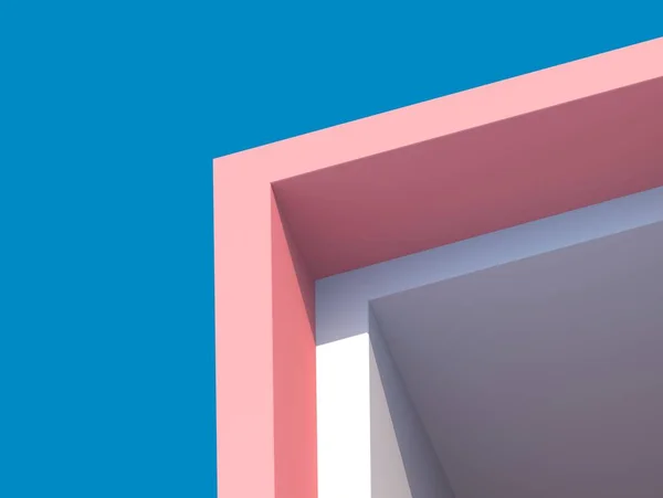 Abstrakte Illustration Von Zwei Schachteln Unterschiedlicher Farben Weiß Und Koralle — Stockfoto
