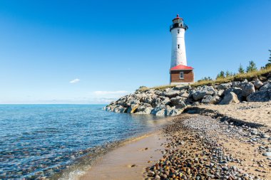 Lake Superior Beach ve üst Yarımadası'nda net nokta ışık