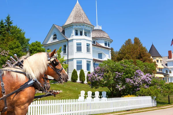 Cabaña de pastel de boda en West Bluff Road - Isla de Mackinac — Foto de Stock