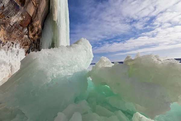 Broken Ice Curtains — Stock Photo, Image