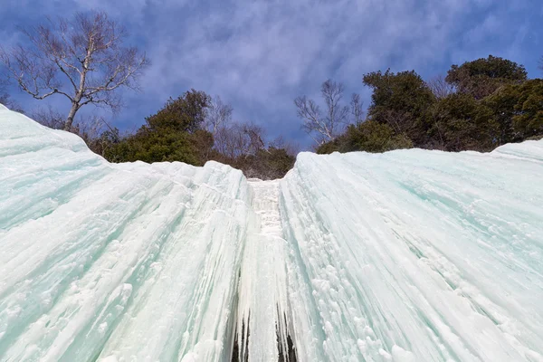 Cortinas de gelo Grand Island no Lago Superior Munising Michigan — Fotografia de Stock