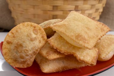 fried crunchy chips on a plate 