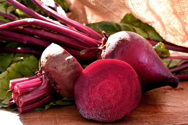 Fresh Beetroot Wooden Table — Stock Photo, Image