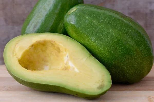 Fresh Green Zucchini Wooden Background — Stock Photo, Image