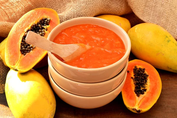 Mermelada Papaya Mesa — Foto de Stock