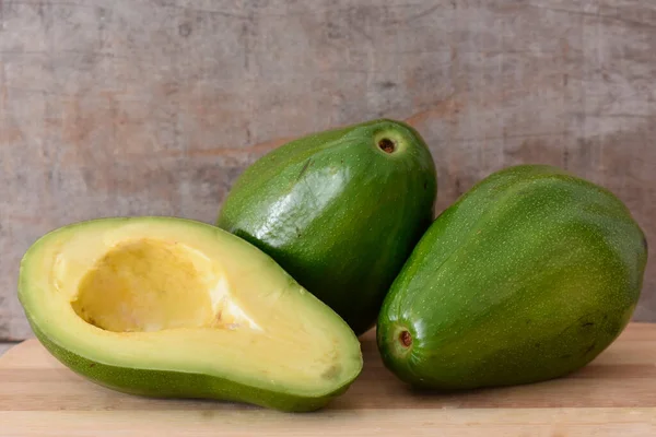 Fresh Avocado Wooden Background — Stock Photo, Image