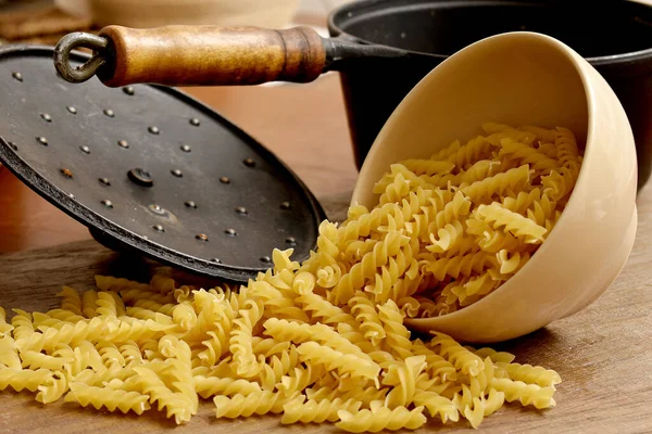 Raw Pasta Bowl — Stock Photo, Image