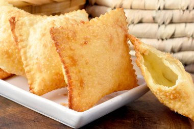 fried crunchy chips on a plate 