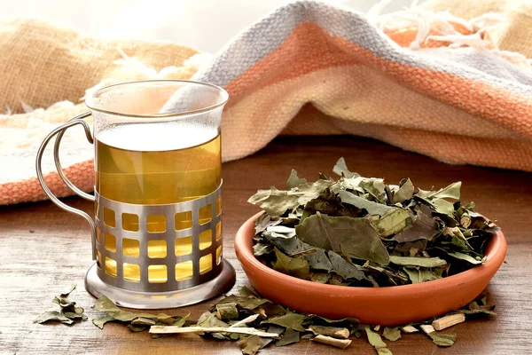 Csésze Gyógynövény Tea Háttér — Stock Fotó