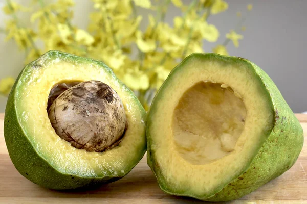 Avocado Wooden Table — Stock Photo, Image