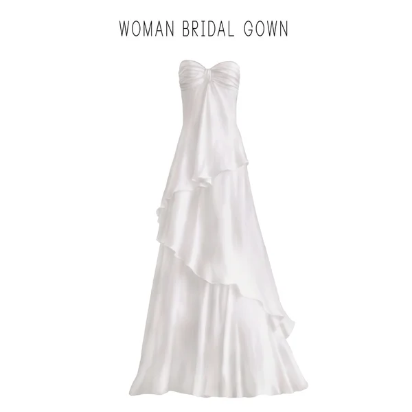Ilustración de vestido de novia blanco —  Fotos de Stock