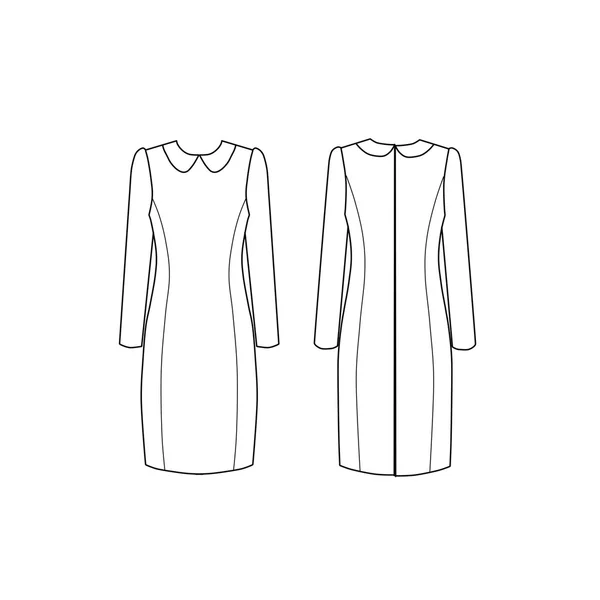 Plochá módní šablona - noční oblečení a spodní prádlo set — Stock fotografie