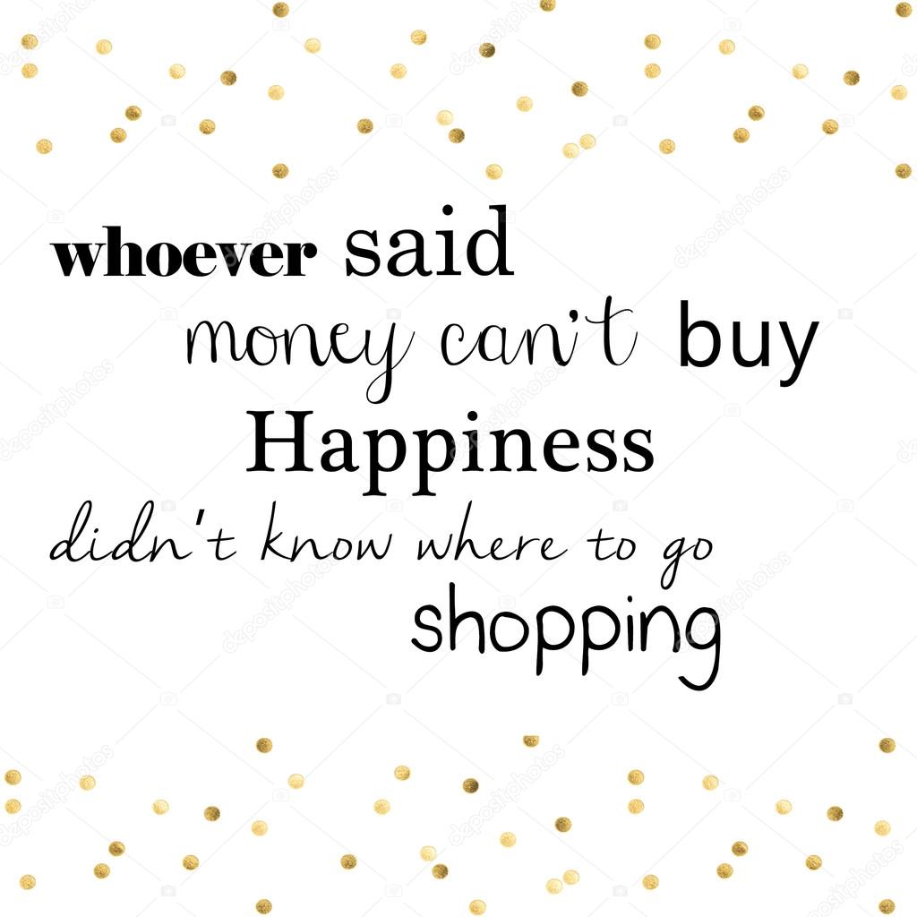 Text funny quotation on gold confetti background - fashion background