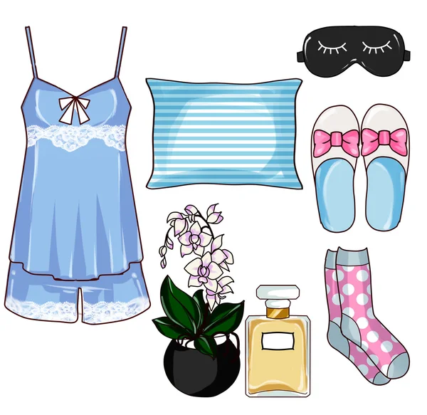 Fashion Clip Art Set - Pajama Collection fashion set — Stock Photo, Image