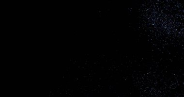 Siyah arkaplanda uçan toz parçacıkları