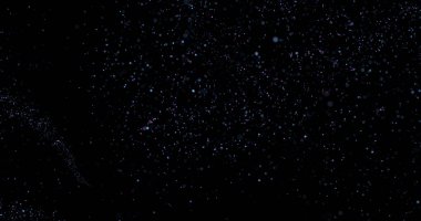 Siyah arkaplanda uçan toz parçacıkları