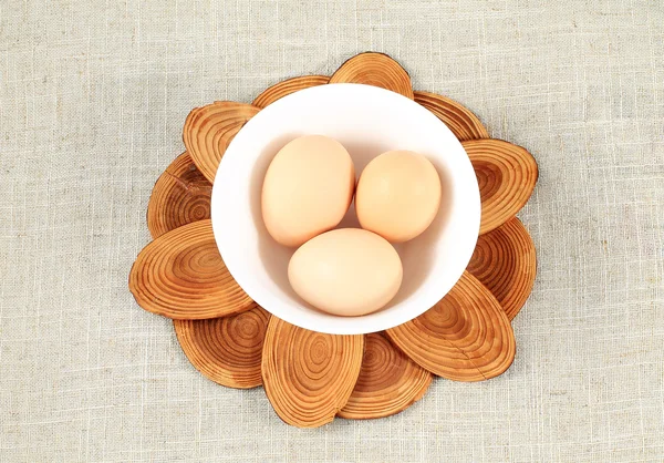 Eggs in a plate — Stock Photo, Image