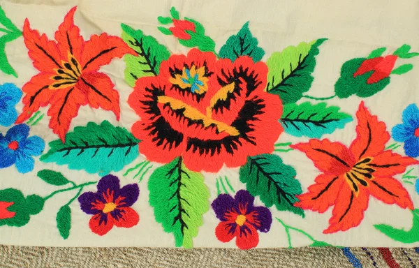 Embroidered flowers — Stock Image Embroidered flowers Stock Picture