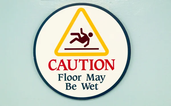 Wet Floor Sign — Stock Photo, Image