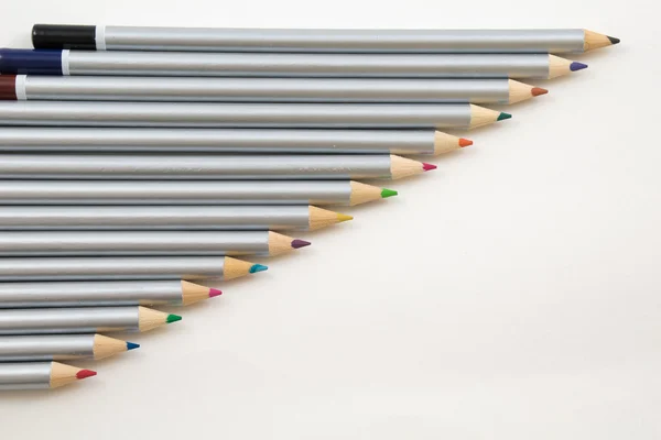 Colouring Pencils in a line — Stock Photo, Image