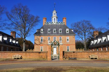 The Governor's Palace in Colonial Williamsburg Virginia clipart