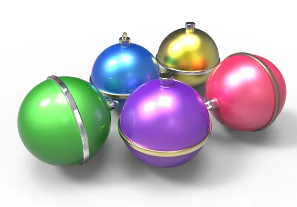 Bolas de Natal multi-coloridas — Fotografia de Stock